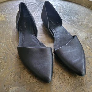 Calvin Klein Black D’Orsay Cut Flats